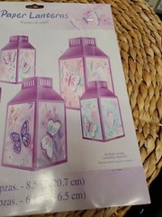 Butterfly Flutter Paper Lantern Set 5 Per Pack 3 10″ and 2 7.25″ Decoration
