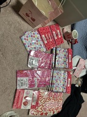 Valentine Day Party Supply Bundle 26 Cello Bags, Heart Cake Stand With More