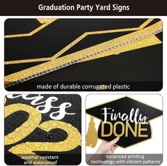 11 Pcs Graduation Yard Signs 2026 Congrats Lawn Decor with Stakes Outdoor Dis…