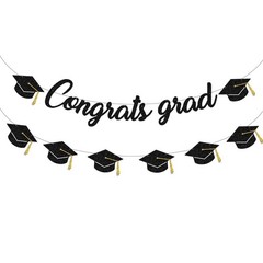 Congrats Grad Banner – Graduation Decorations Class of 2026 Party Supplies – …