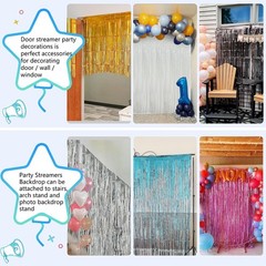Glamorous Gold Tinsel Party Backdrops 3.3ft x 8.2ft – Perfect for All Occasions
