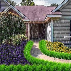 US 5pcs Artificial Greenery with 7 Branches for Home and Garden Party Decorate
