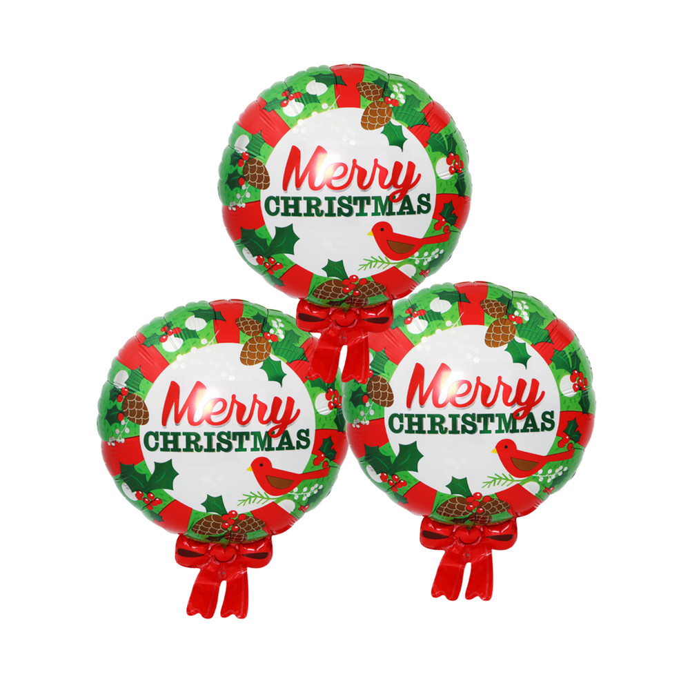 Merry Christmas Balloon Bouquet Party Decoration Red Green Holiday Balloons