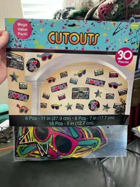 80’s Mega Value Pack Party Cutout | Multicolor | 30 Pcs New!!!