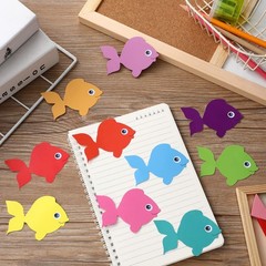 200 PCS Fish Paper Cutouts 3.15 inch Colorful Accents for Bulletin Boards