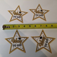 2024 Graduation Decorations Set of 26 Pieces, White, Gold and Black Party Decor