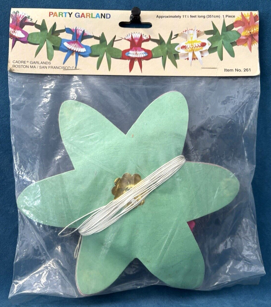 Vintage 1999 Cadre Tropical Flower Party Garland – unopened