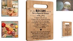 Functional Bamboo Cutting Board for Sisters – Celebrate Friendship and Love