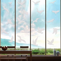 Large Size Anti-Collision Window Clings – Translucent/Dusted Bird Deterrent f…