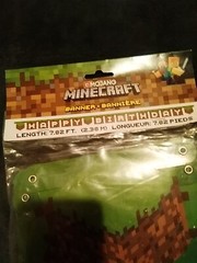 NEW MINECRAFT Birthday Banner 7.82 Feet Long