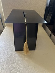 NEW GRADUATION CAP CARD HOLDER BLACK WITH GOLD TASSEL BY SPRITZ