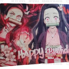 Nezuko Birthday Backdrop 59″x39″ – Demon Slayer Party Banner, Anime Décor