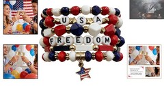 Minimalist Elastic Bracelets for Independence Day – Perfect for Celebrations