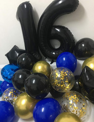 16Th Birthday Decorations Boys – Royal Blue Gold Happy 16 Birthday Balloons