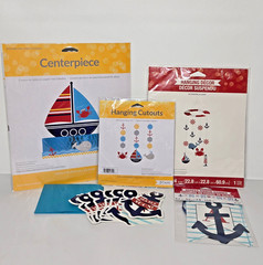 NEW! «NAUTICAL BABY» Themed Baby Shower Party Decoration Kit – 5 Piece