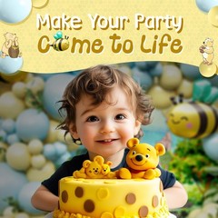 ALL-IN-1 Winnie Balloon Arch Kit with BONUS Bee Balloon for Pooh Baby Shower