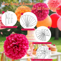 Party Tissue Pom Poms
