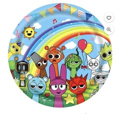 Happy Birthday Banner Sprunki, plates, cups