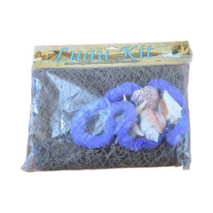 Nautical Luau/Beach Party Decoration Kit Purple Lei Garland Netting Seashells