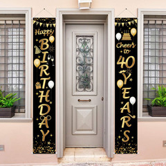 2 Pieces 40Th Birthday Party Decorations Cheers to 40 Years Banner Party Decorat