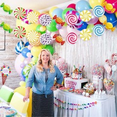 90 Pcs 5 In Candy Paper Cutouts Bulletin Board Decorations for Birthday Party
