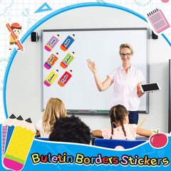 60 Pack Colorful Pencils Paper Cutouts Name Tags Back To School Classroom Decor