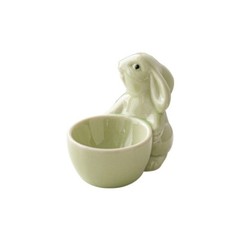Compact Eggs Holder Rabbit Shape Household Eggs Holder Ceramic Eggs Tray