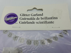 «Just Married» Banner 6ft Wilton Silver Glitter Wedding Party Ribbon Pre-Strung