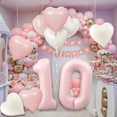 Pink 60 Balloon Number Pastel Pink 60th Birthday Party Decorations Number 60