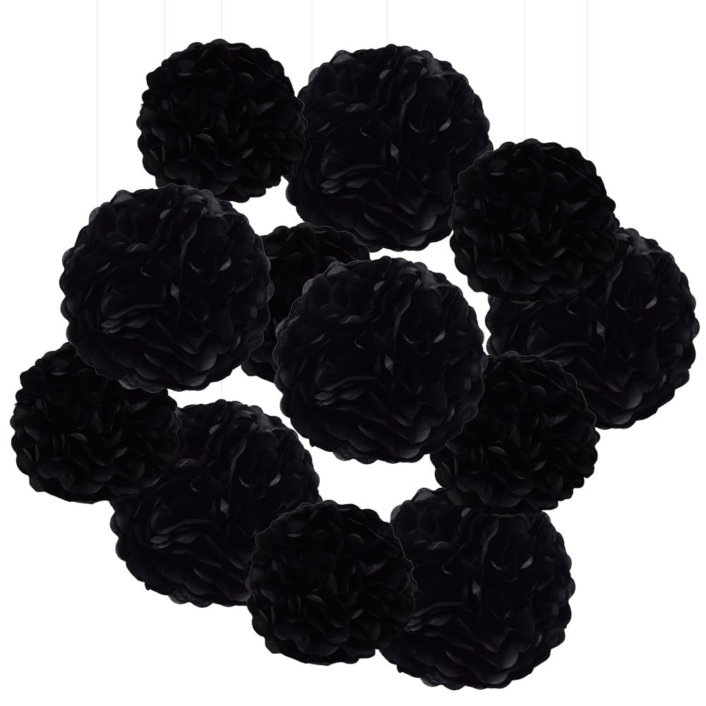 12Pcs Tissue Paper Pompoms 10in+12in Paper Pom Poms Flowers Fluffy Paper Flow…