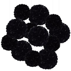 12Pcs Tissue Paper Pompoms 10in+12in Paper Pom Poms Flowers Fluffy Paper Flow…