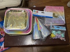 Unicorn birthday party supplies bundle