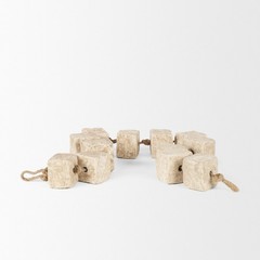 Mala Beige Paper Mache Cube Garland – 40.0L x 2.0W x 2.0H