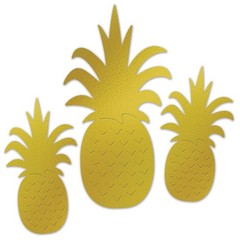 Beistle Foil Pineapple Silhouettes – Luau | Party Supply | Decoration | Favor