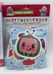 Cocomelon Birthday Photo Booth Backdrop Banner Happy Birthday Party Supplies