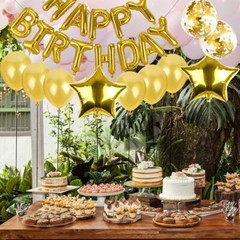 Happy Birthday Banner & Balloon Kit – 25pcs Blue Party Decor Set with Letters