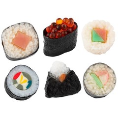 , 6 Pack Artificial Susi Fake Sushi Simulated Onigiri Realistic Food Model Li…