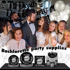141 Pcs Bride or Die Bachelorette Party Decorations Til Death Do Us Party Favors