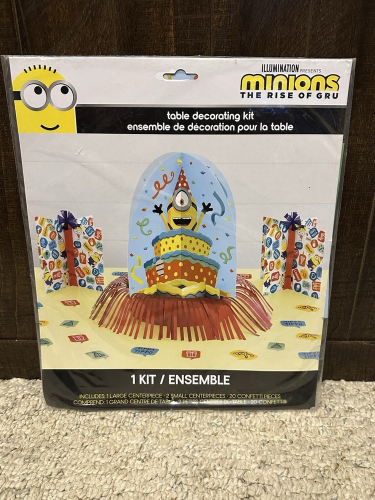 Minions The Rise of Gru Table Decorating Party Kit Centerpieces Confetti Pcs