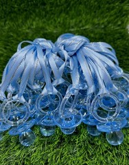 its a boy baby shower decorations 25pcs blue pacifier necklaces