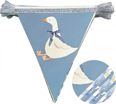 30 Ft Silly Goose Party Decorations Dusty Blue Buffalo Plaid Floral Daisy Pennan