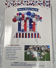 Stars and Stripes Patriotic Party Decorating Kit, 80 Piece, Red/White/Blue