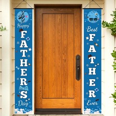 Happy Fathers Day Decorations 72×12 Inches inches, Blue and white