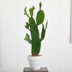 Nearly Natural 27in. Cactus Artificial Plant 6x11x27, Green