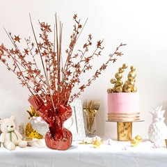 4-Pack Glitter Rose Gold Star Centerpieces-Table Decorations for Home Decor