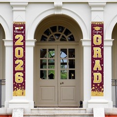 2026 Graduation Party Decorations – Maroon Gold Class of 2026 Congrats Grad P…