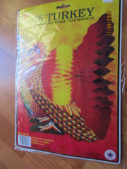 15″ Thanksgiving Turkey Honeycomb Decoration 2000 Beistle NOS