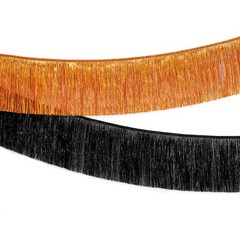 , XtraLarge Black and Orange Fringe Banner – 6.5 Ft, Pack of 2 Fringes | Tins…