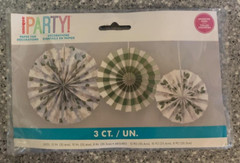 Unique Party 12 Inch Paper Fan Decorations 3 Count Free Shipping USA