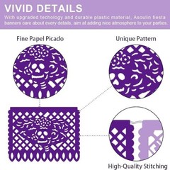 Asoulin 5PCS Mexican Party Banners, Cinco De Mayo A1.multicolour-5pcs